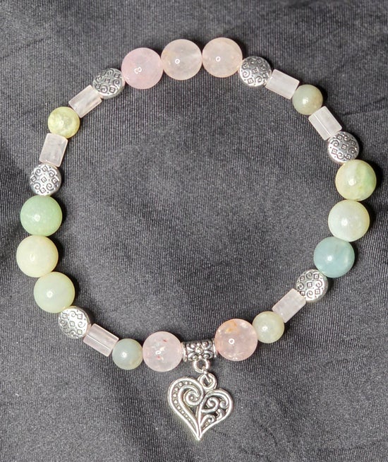 Amazonite and Rose Quartz Bracelet
