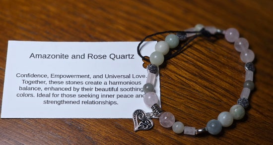 Amazonite and Rose Quartz Bracelet